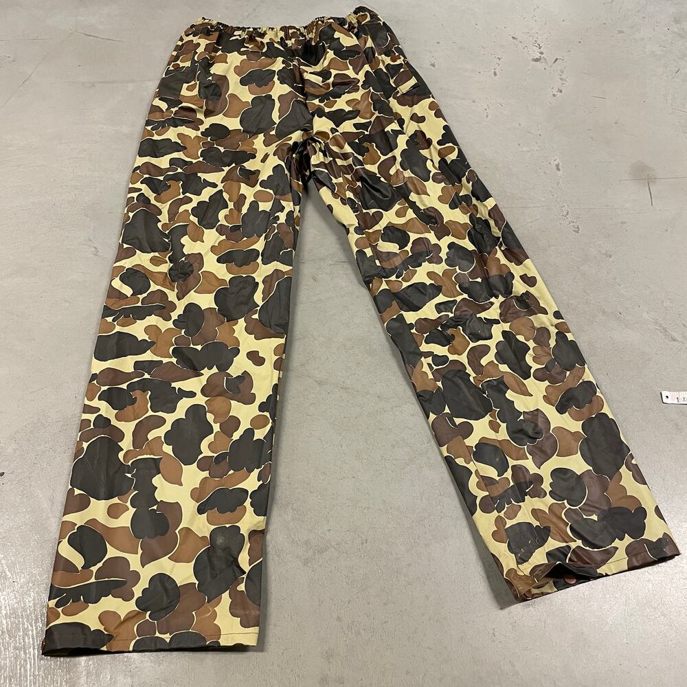 Vintage 70s Columbia Sportswear duck camo rain pants